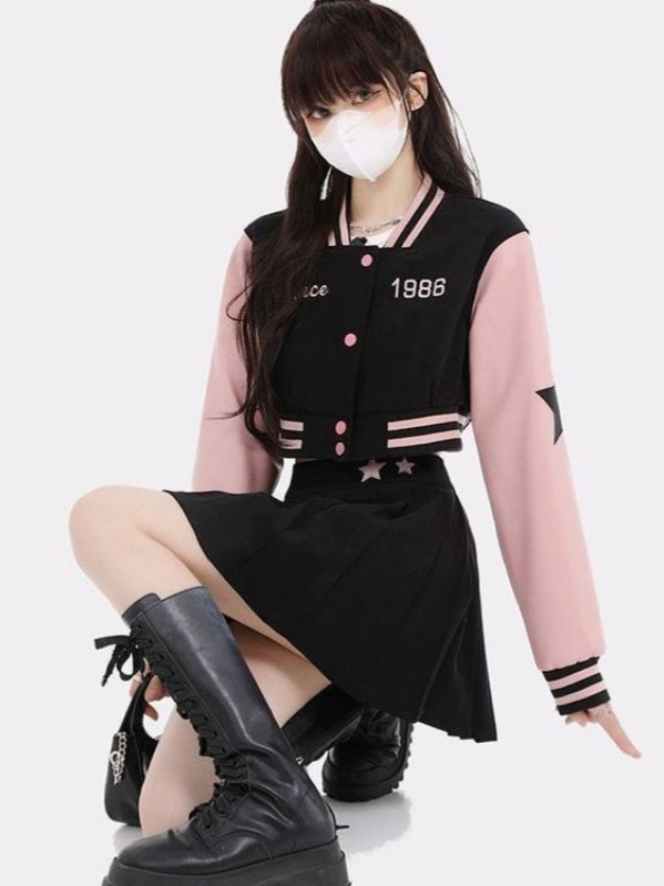 '1986' Cropped Jacket & Skirt Set