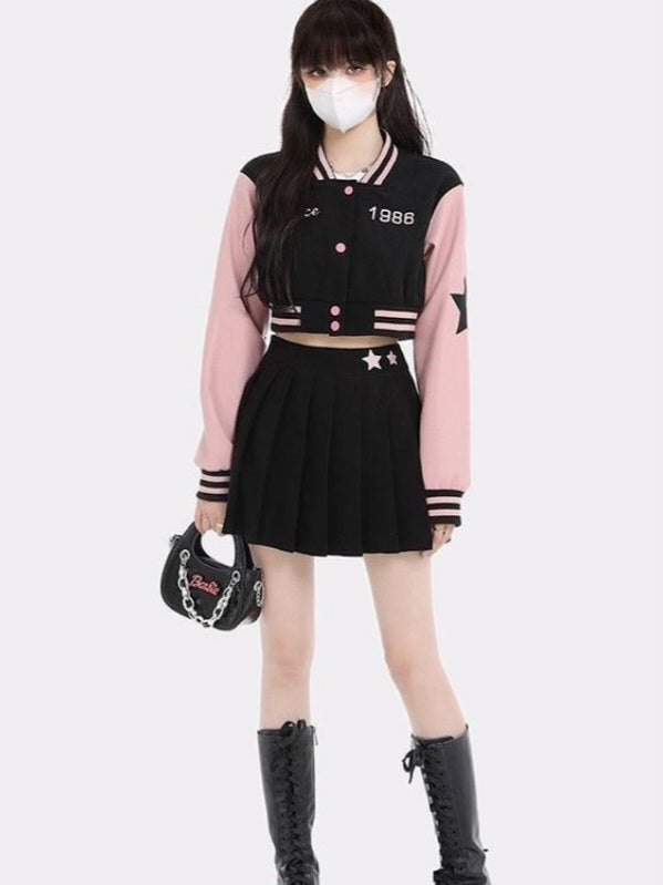 '1986' Cropped Jacket & Skirt Set