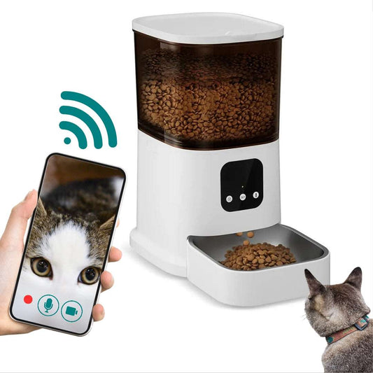 6L Automatic Pet Cat Feeder with Camera