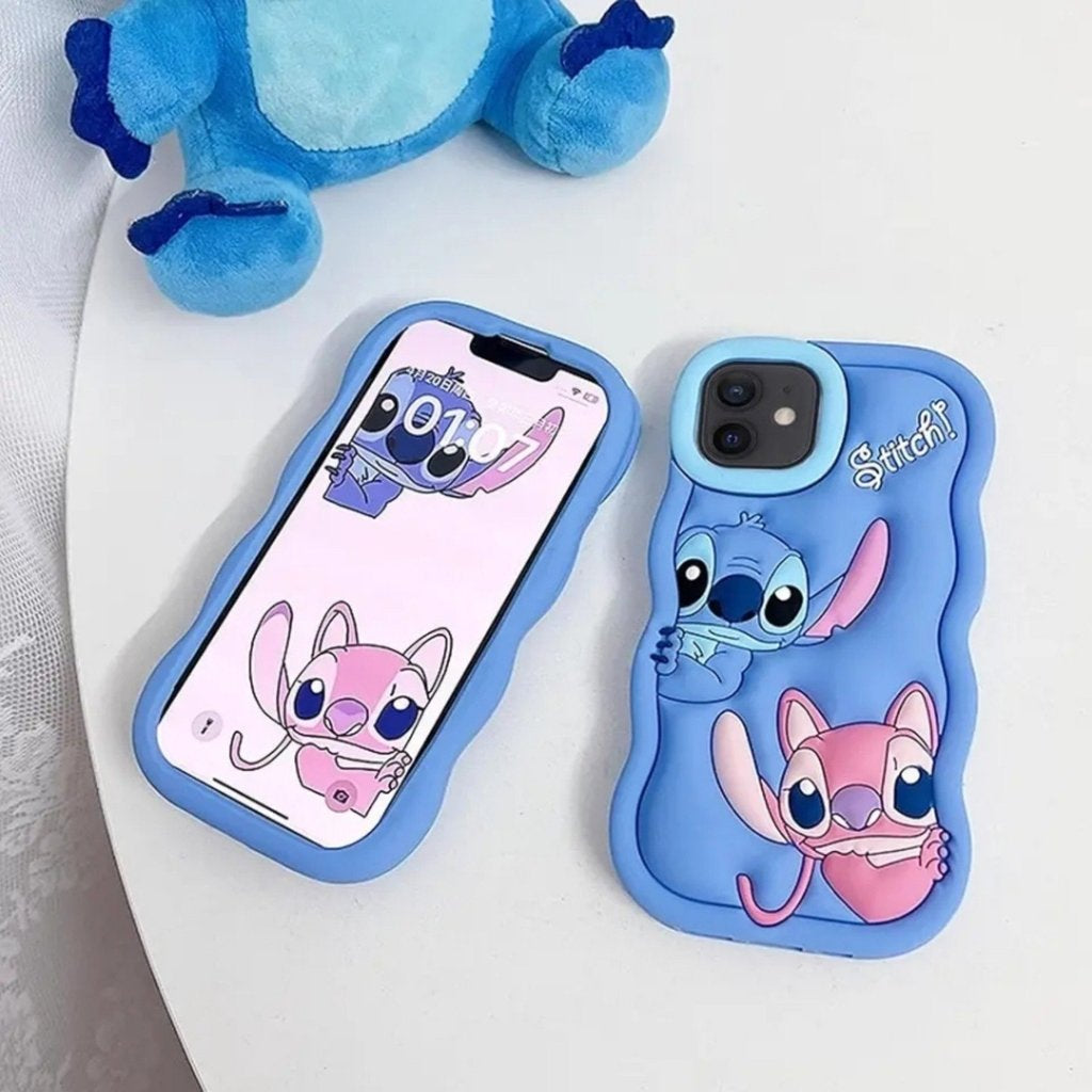 Stitch Angel Wavy iPhone Case