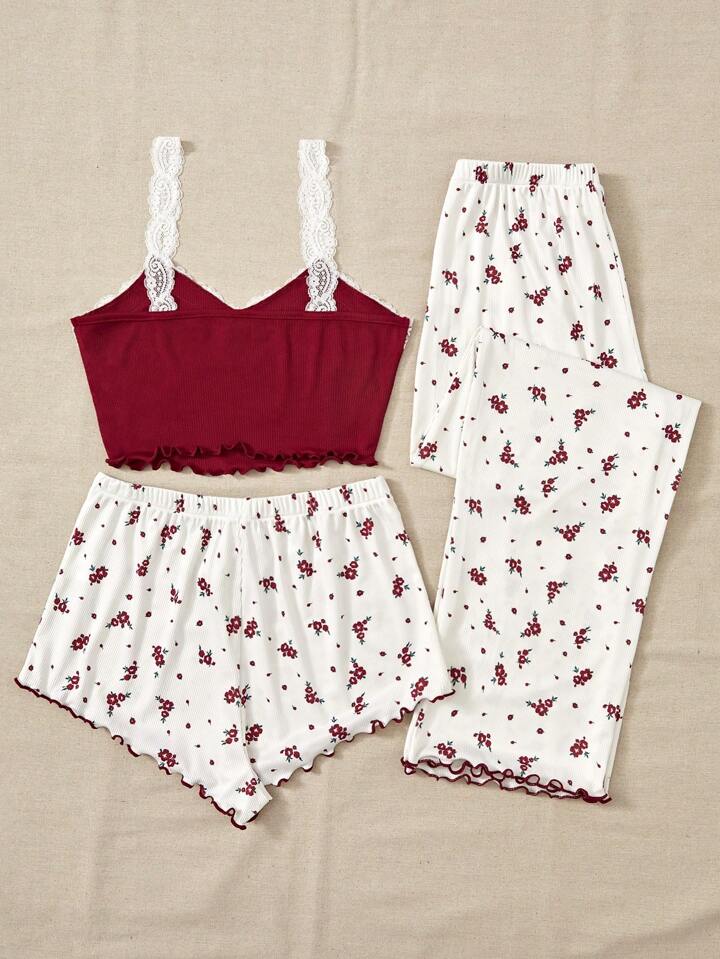 Arabis Floral 3pcs Pajama Set