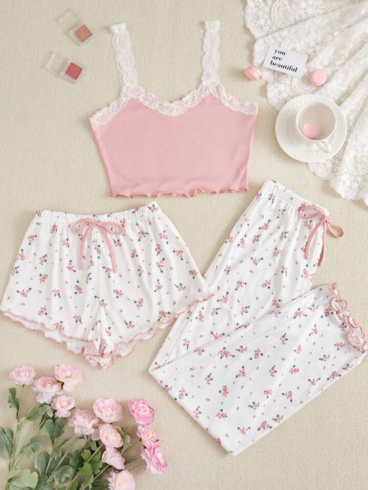 Arabis Floral 3pcs Pajama Set