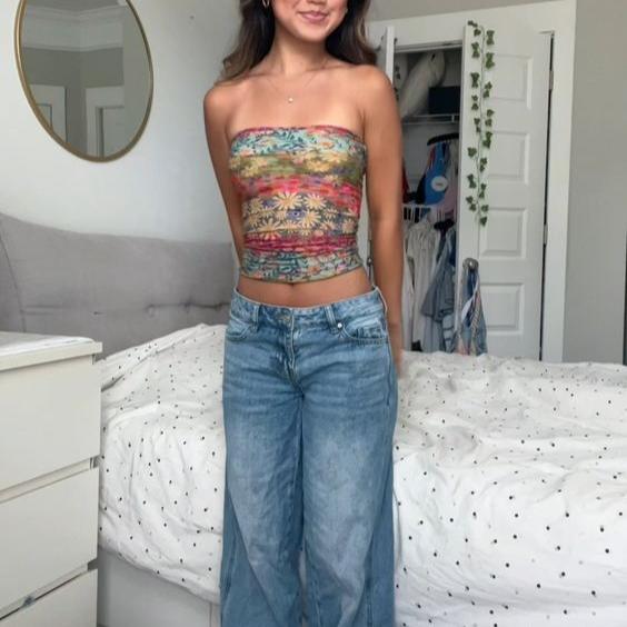 Wildflower Boho Bandeau Crop Top