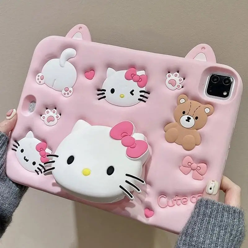 'Cute Cat' Hello Kitty Bear iPad Case