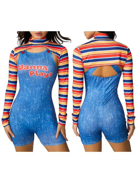 "Wanna Play?" Chucky Halloween Jumpsuit