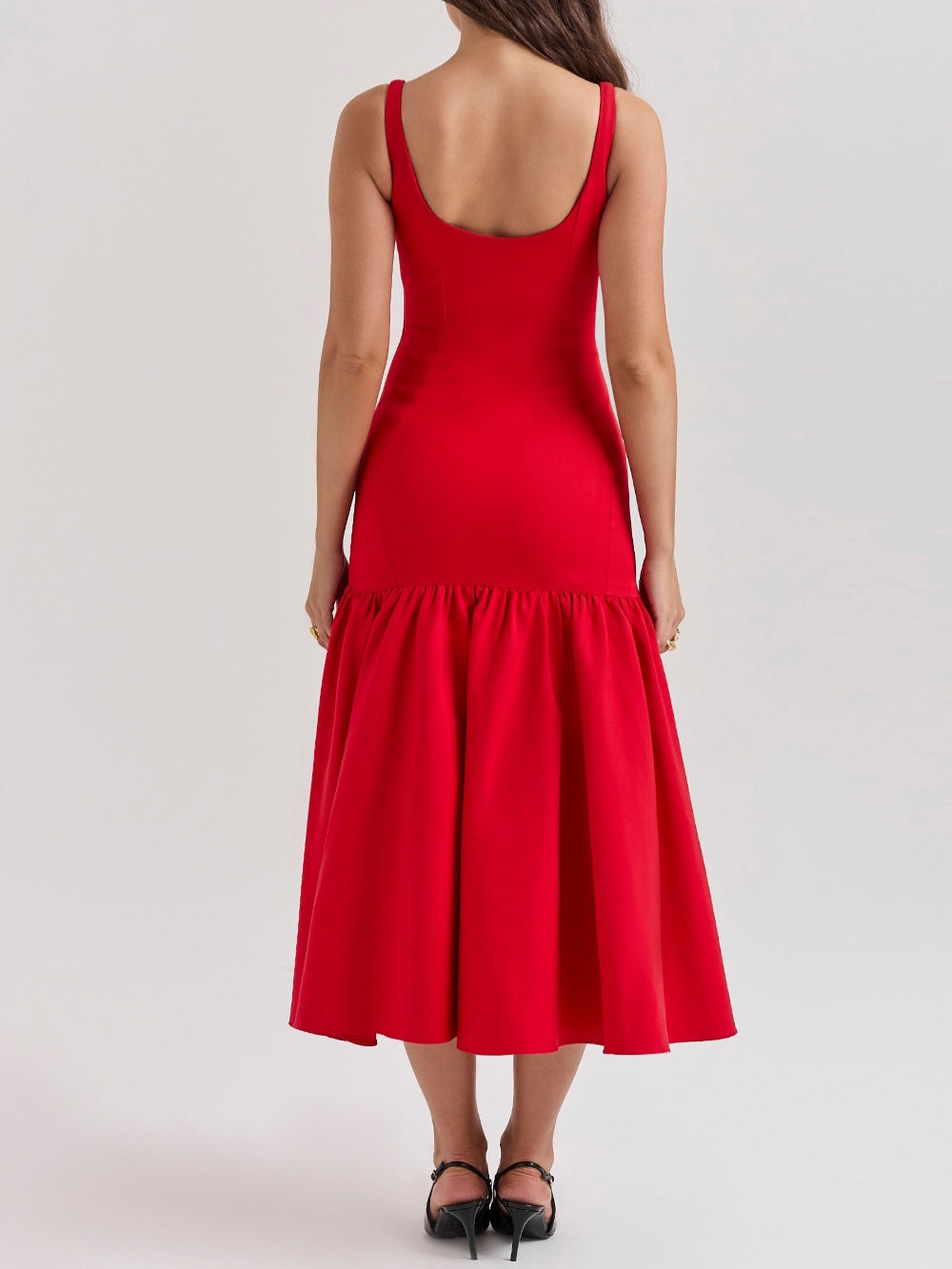 Amore Dropped Waist Midi Dress