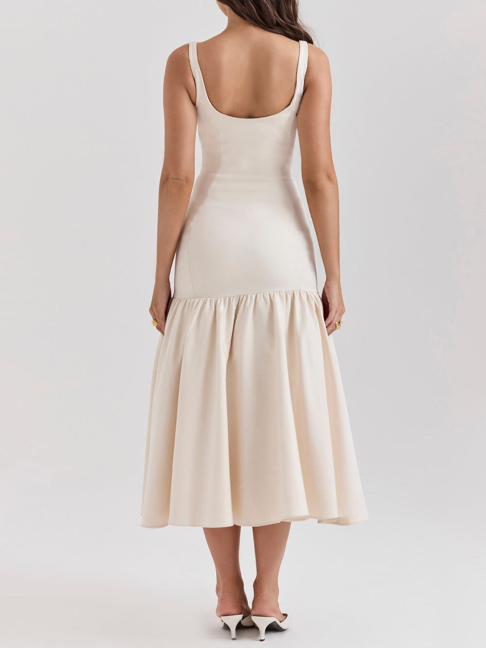 Amore Dropped Waist Midi Dress