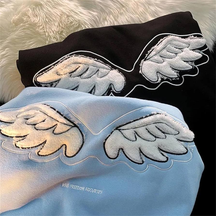 Angel Wings Embroidery Hoodie