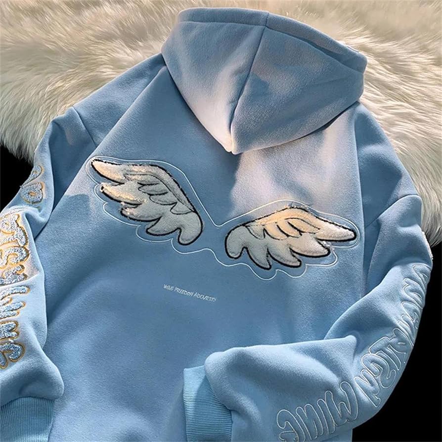 Angel Wings Embroidery Hoodie