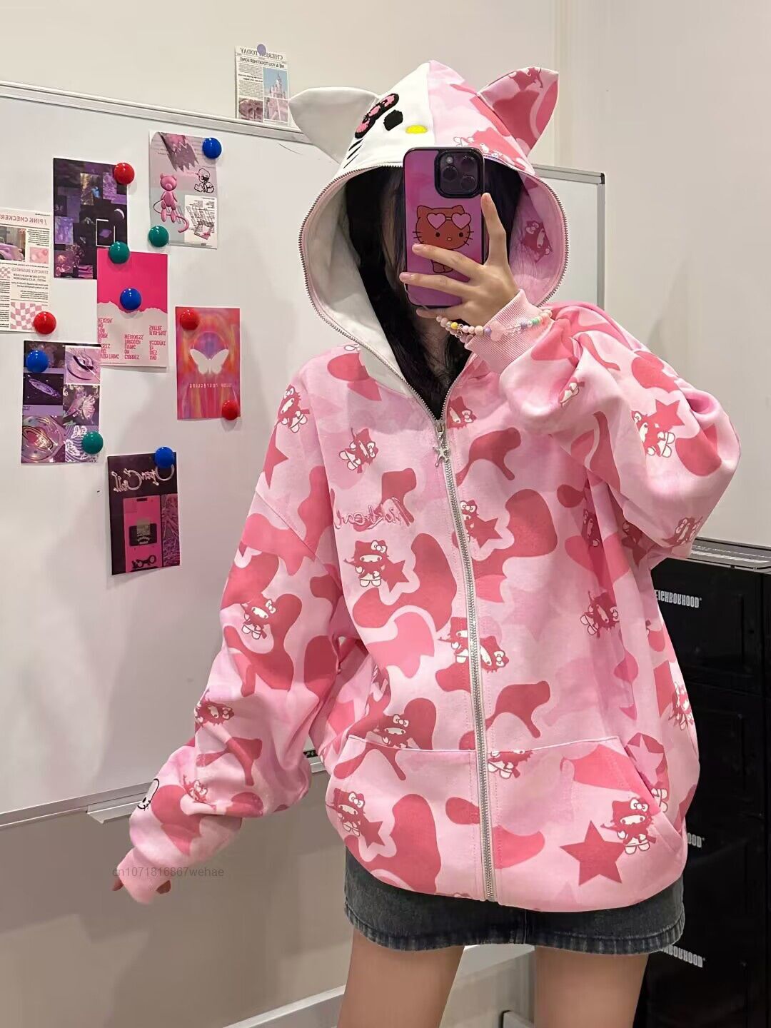 Armed Hello Kitty Camo Hoodie