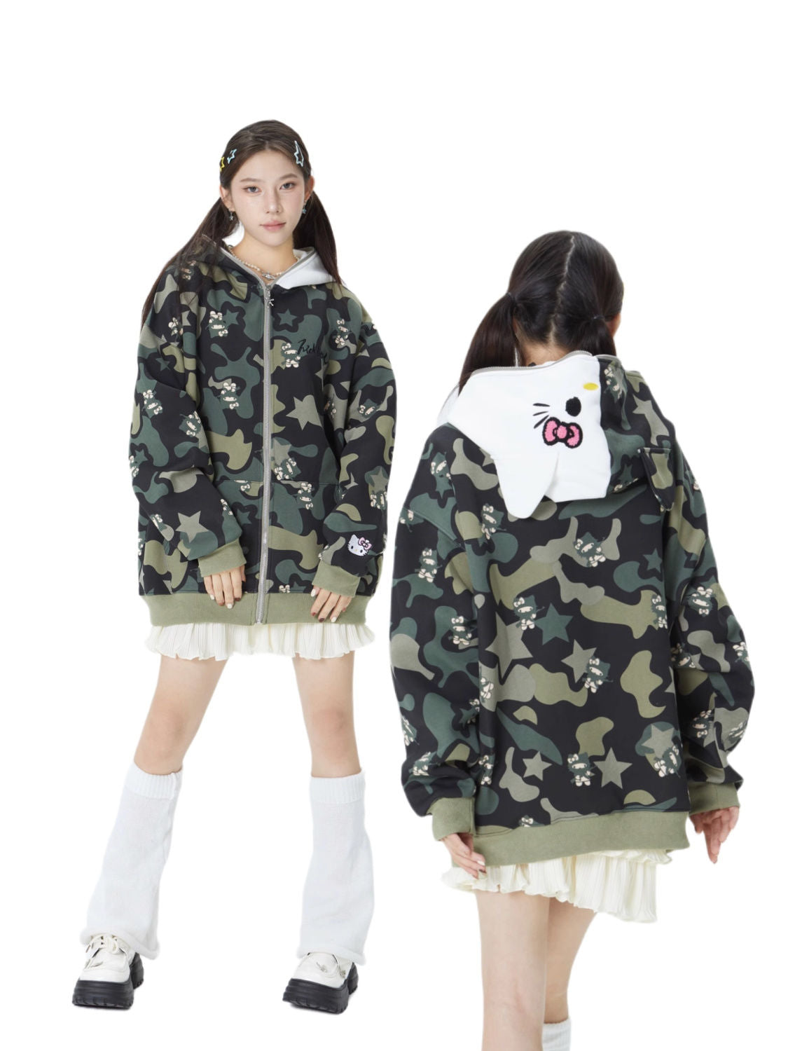 Armed Hello Kitty Camo Hoodie