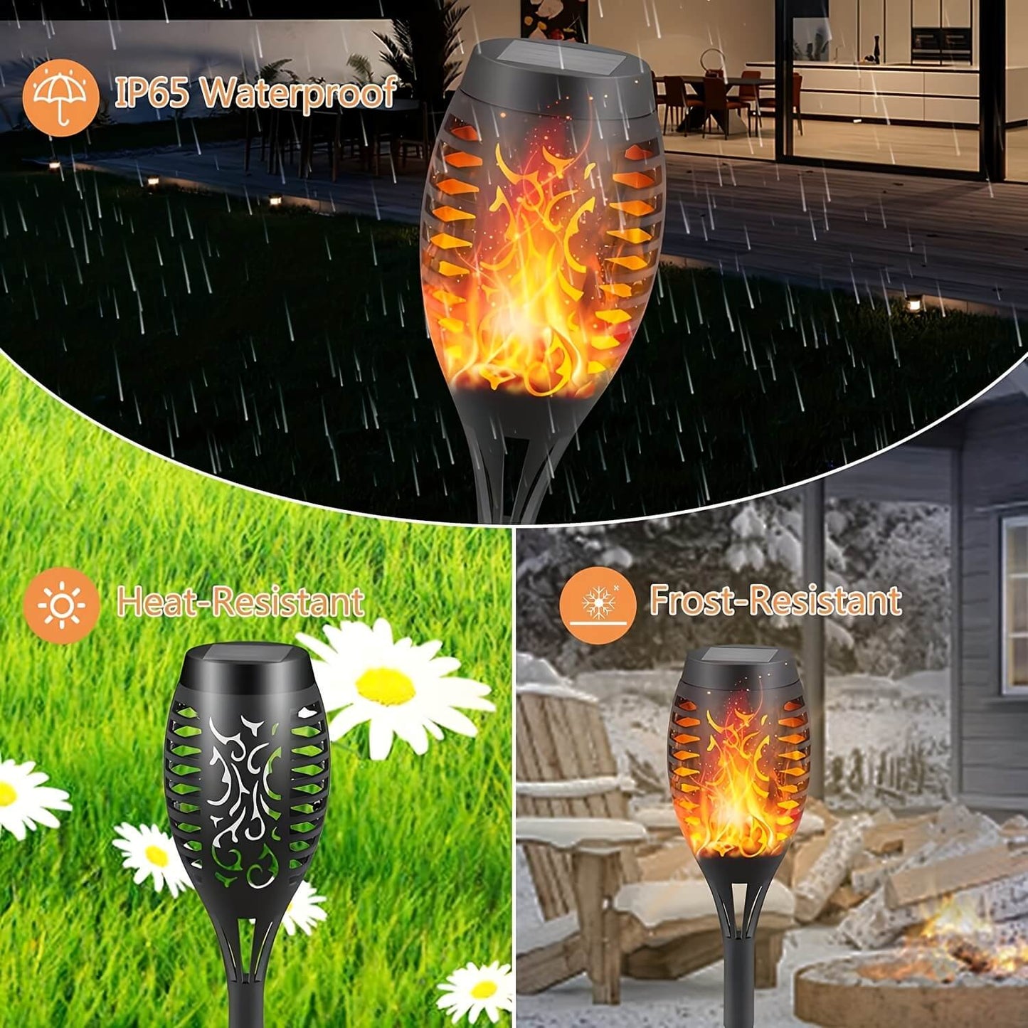 Artificial Flame Torch Solar Light