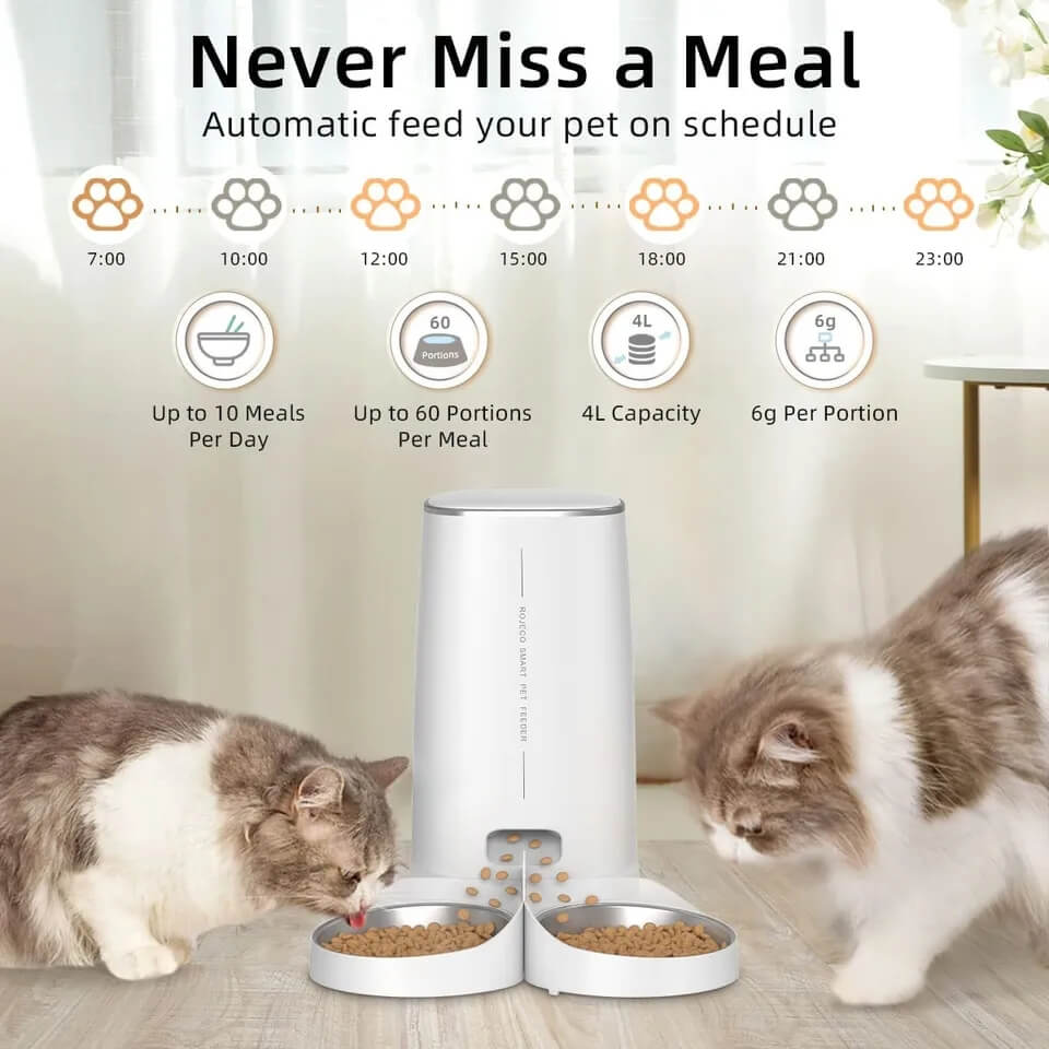 Automatic Pet Cat Feeder - 4L Capacity