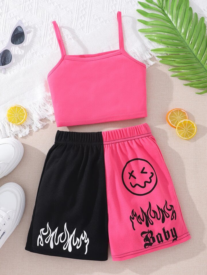 'Baby' Vest Shorts & Tank Top 3Pcs Set