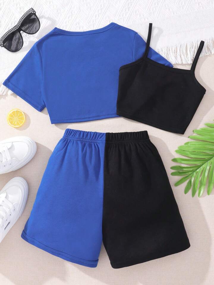 'Baby' Vest Shorts & Tank Top 3Pcs Set