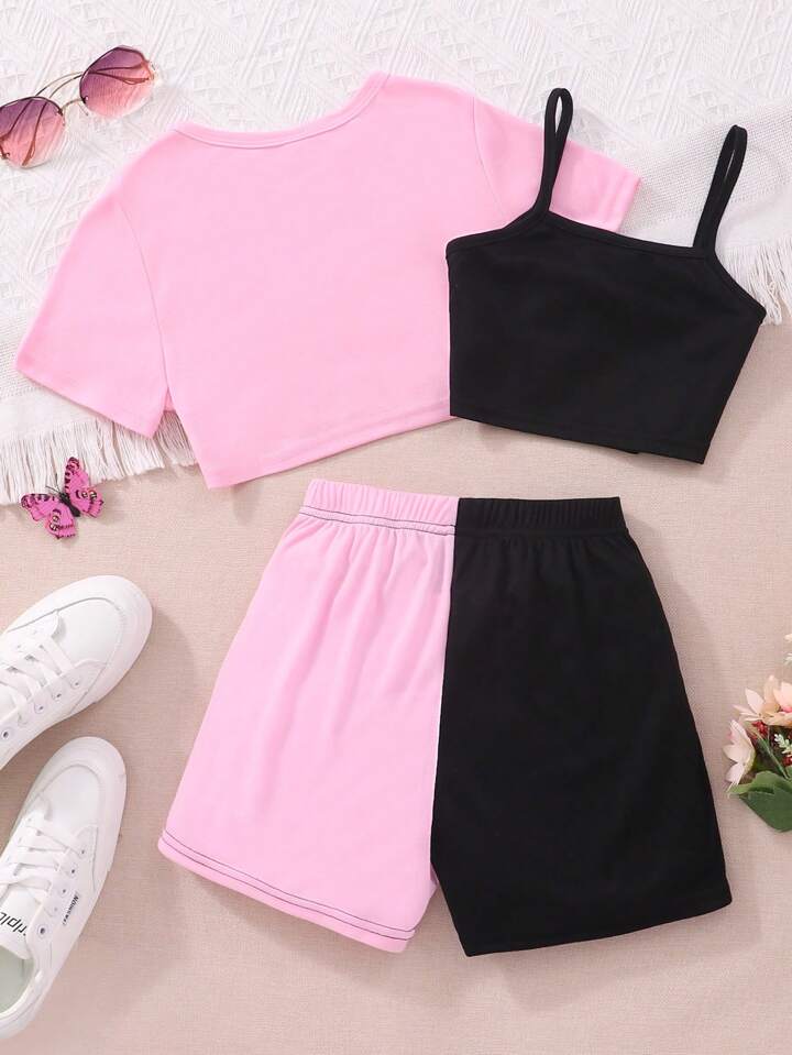 'Baby' Vest Shorts & Tank Top 3Pcs Set