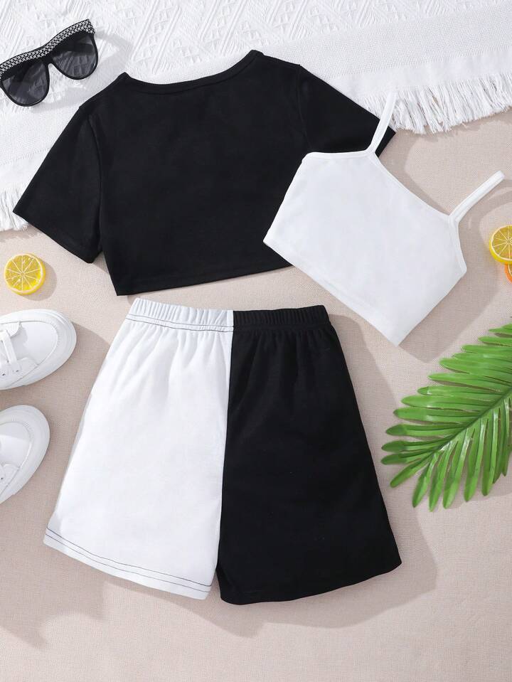 'Baby' Vest Shorts & Tank Top 3Pcs Set