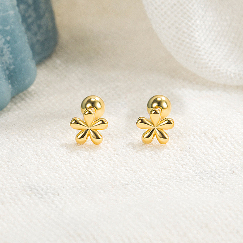 Ball Lock Asterisk Stud Earrings