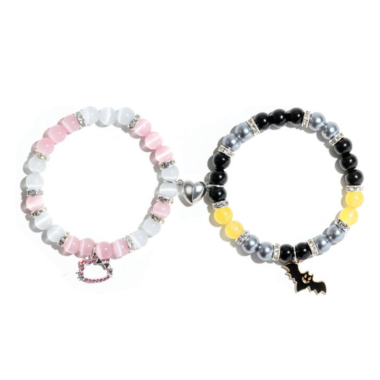 Bat & Hello Kitty Magnetic Couples Bracelets