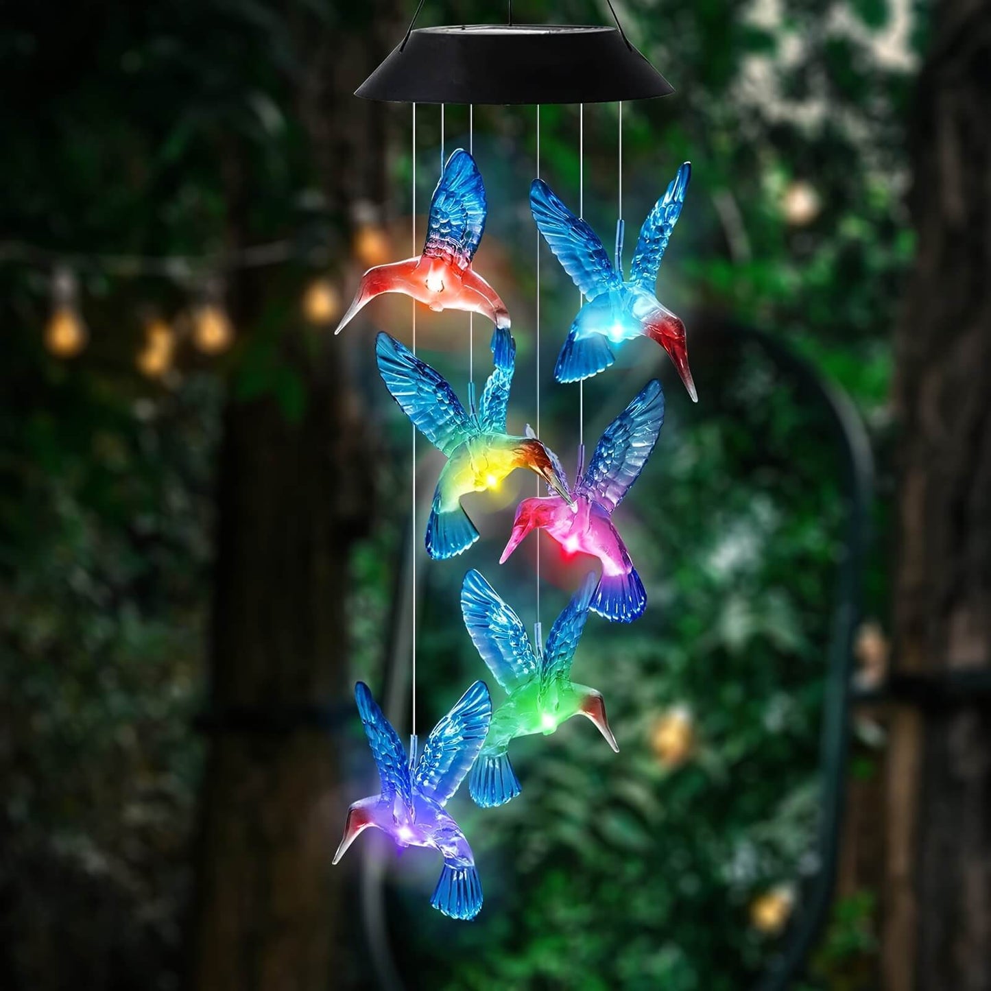 Bird Solar LED Wind Chimes