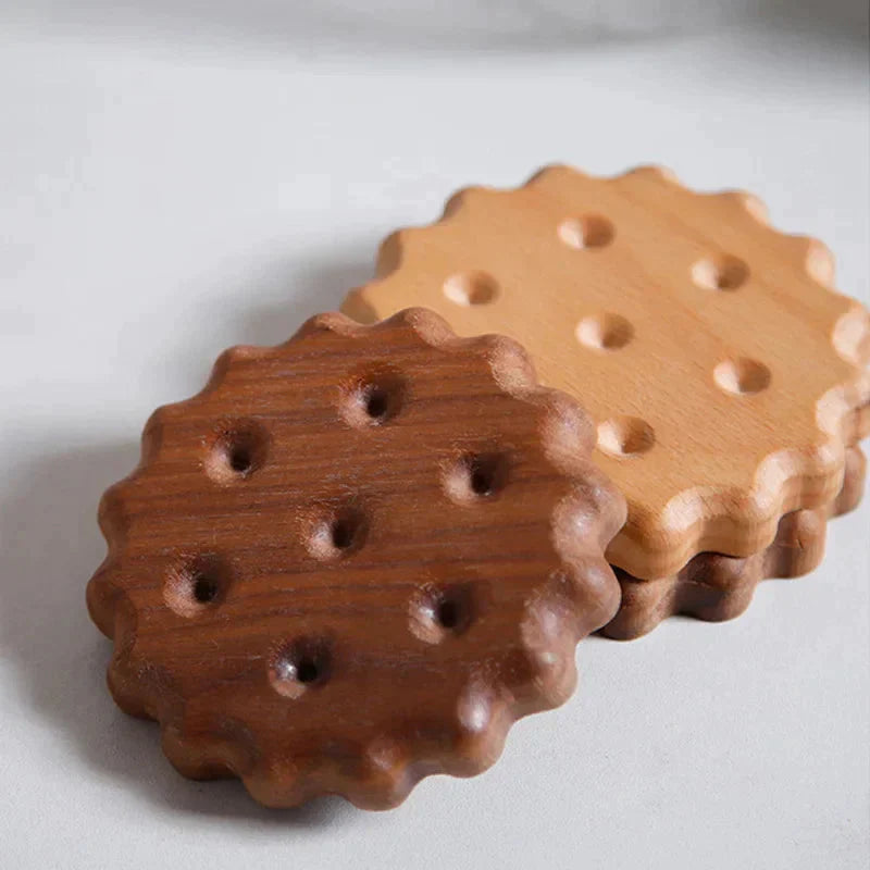 Biscuit Shape Wooden Coasters