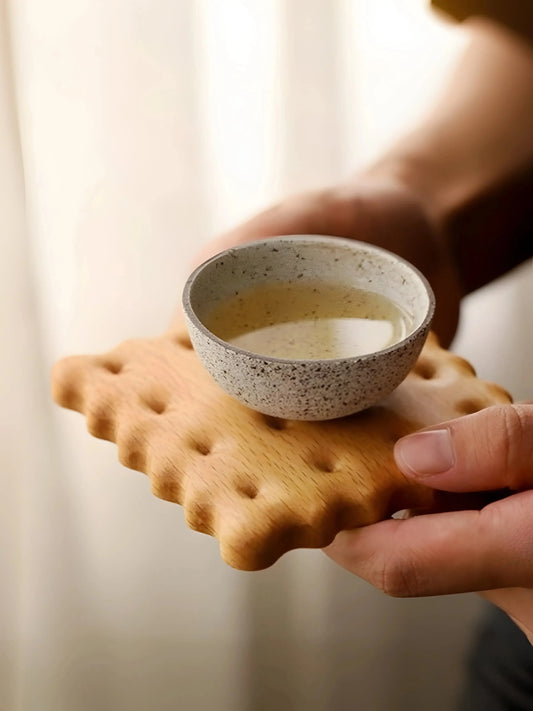 Biscuit Shape Wooden Coasters