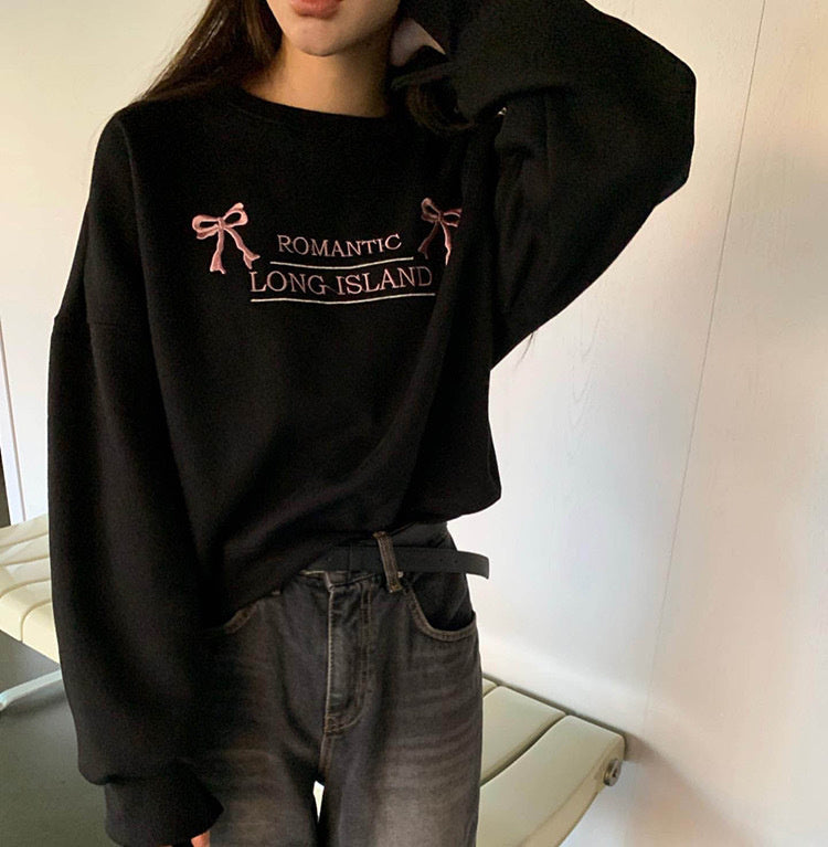 Black Romantic Long Island Sweatshirt