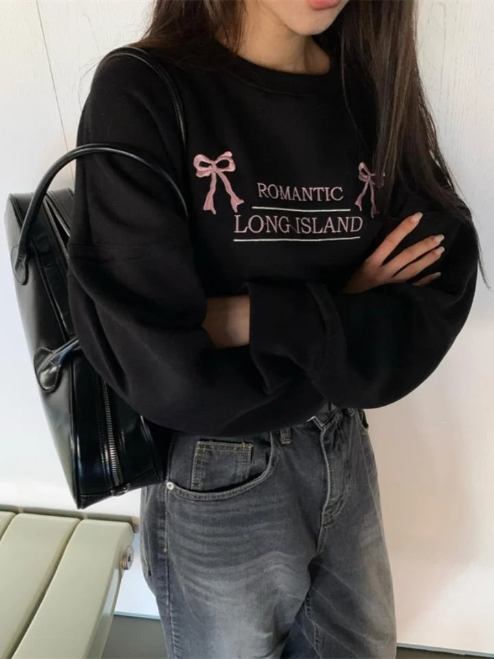 Black Romantic Long Island Sweatshirt