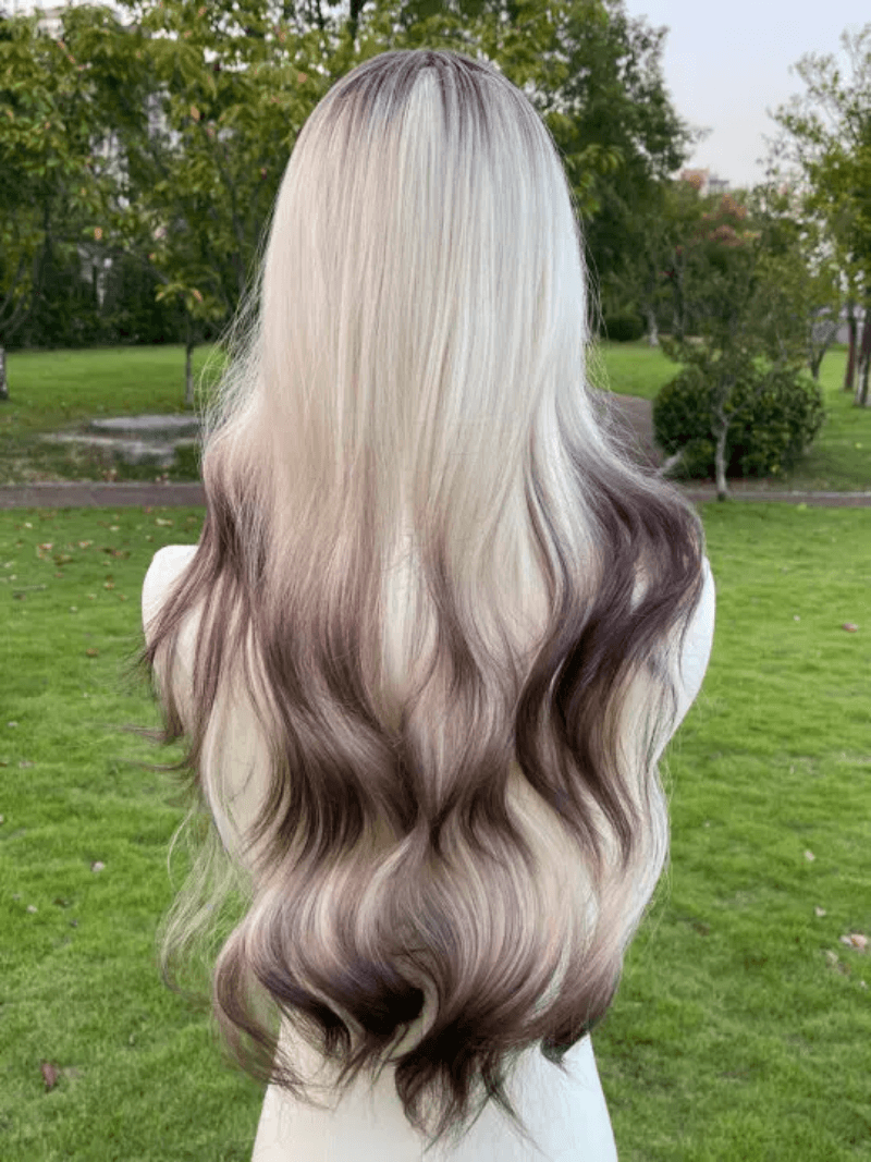 Blonde Bangs Long Wavy Wig