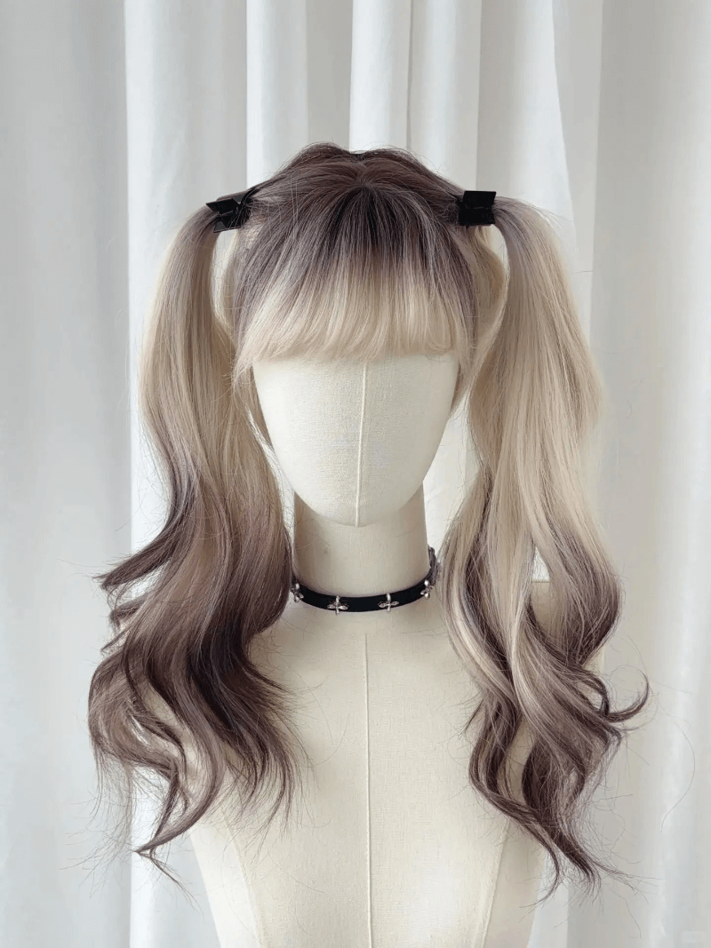 Blonde Bangs Long Wavy Wig