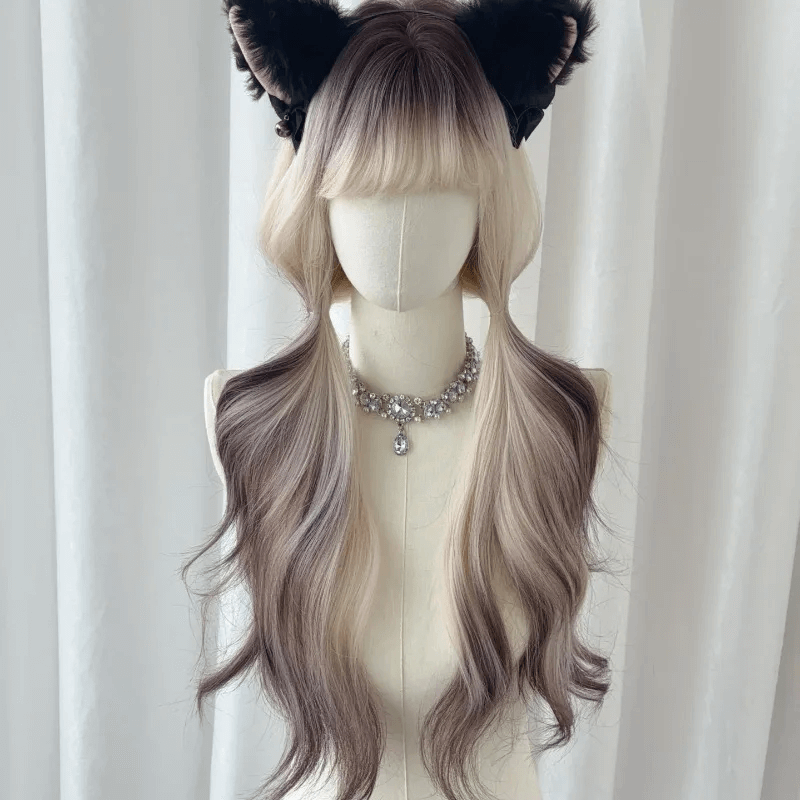 Blonde Bangs Long Wavy Wig