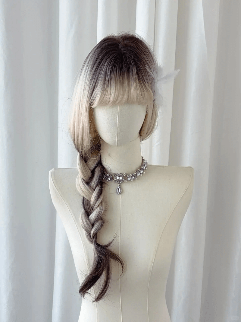 Blonde Bangs Long Wavy Wig