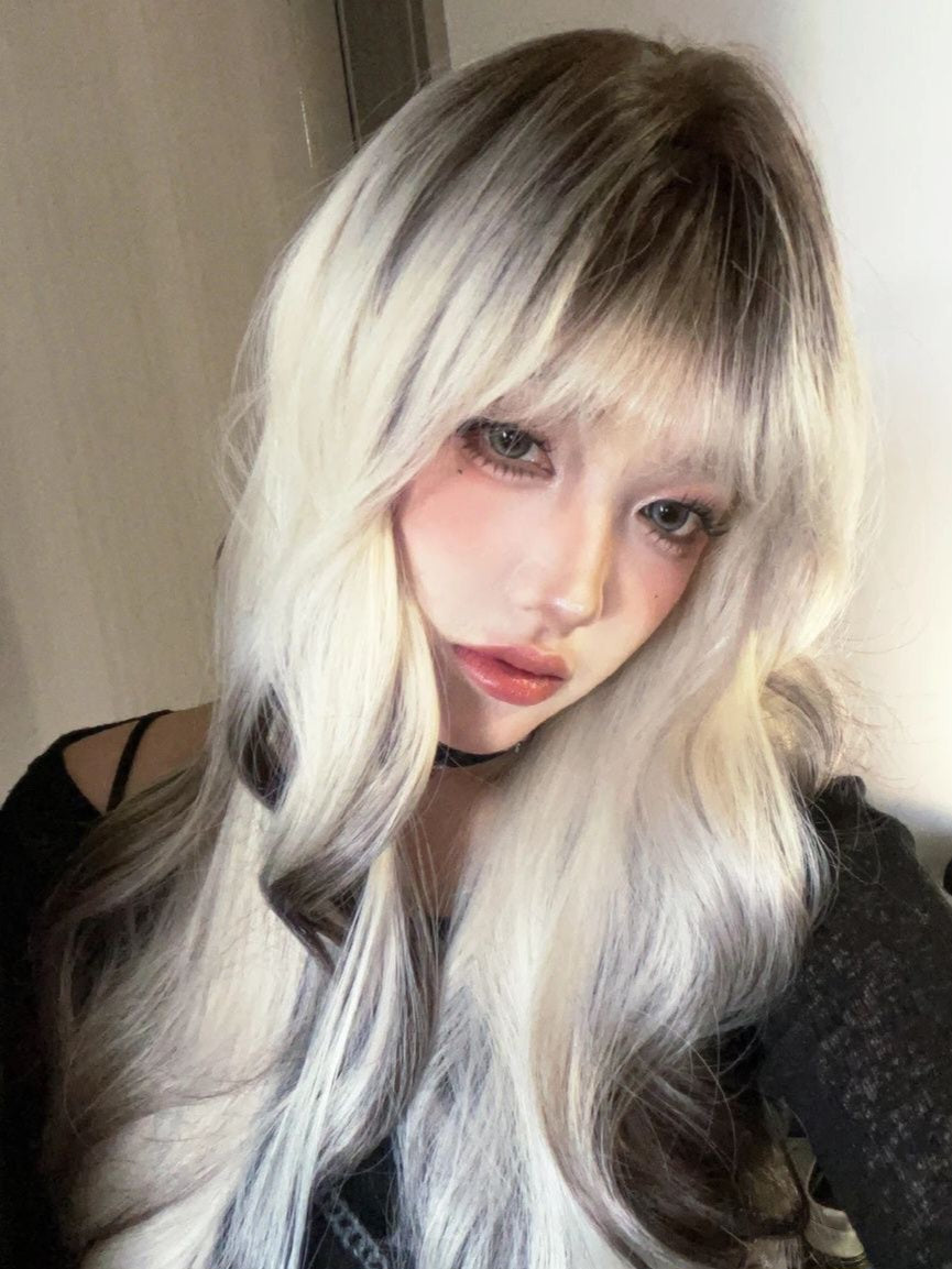 Blonde Bangs Long Wavy Wig