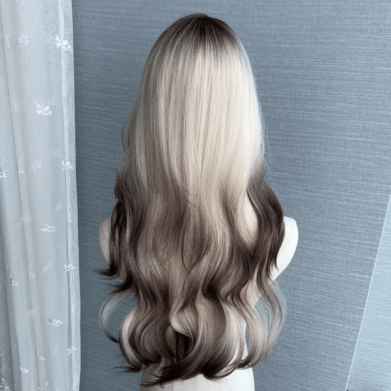 Blonde Bangs Long Wavy Wig