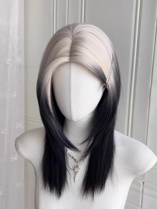 Blonde Black Ombre Wolf Tail Wig