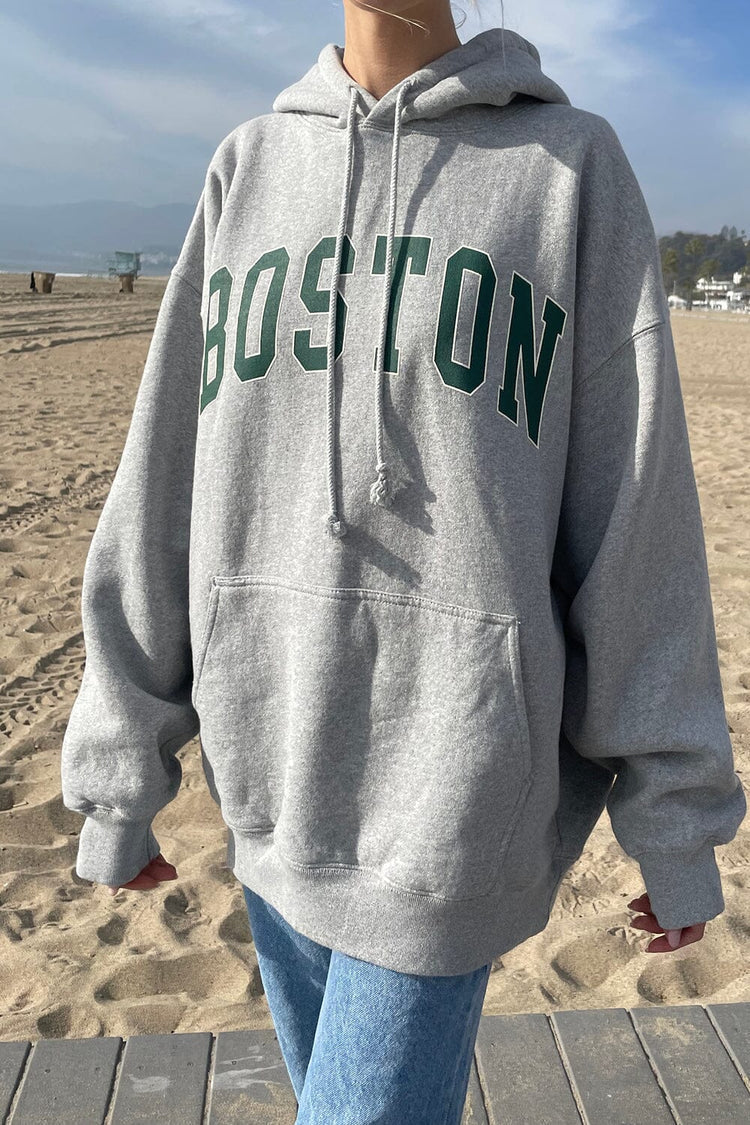 Boston Grey Hoodie