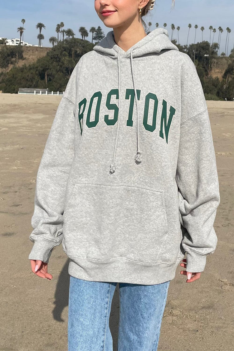 Boston Grey Hoodie