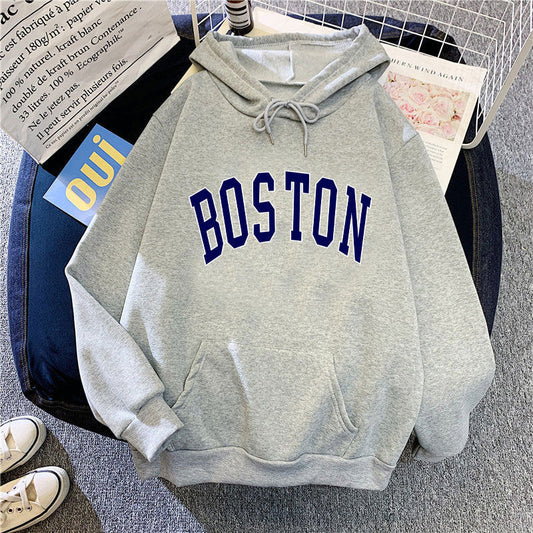 Boston Grey Hoodie