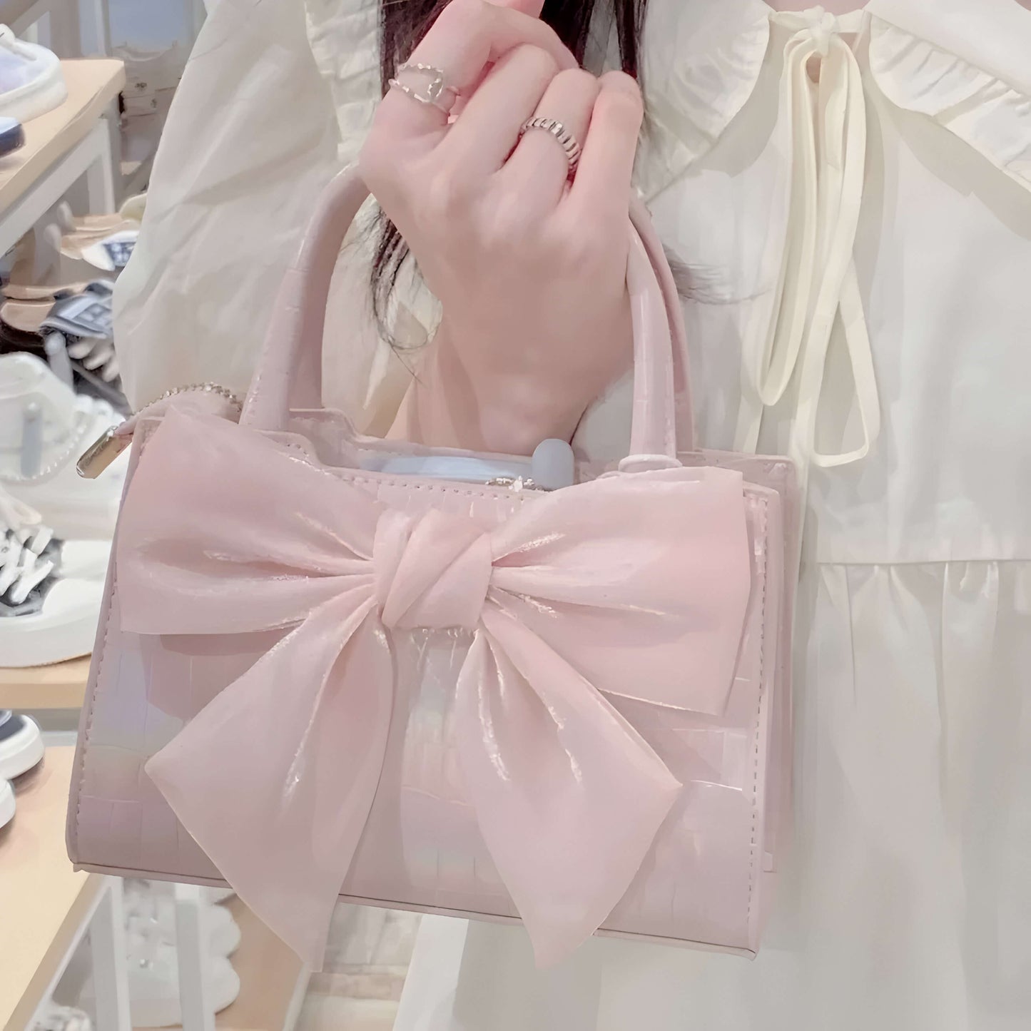 Bowknot Square Handbag