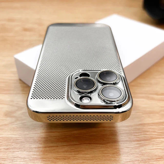 Breathable Mesh Silver iPhone Case