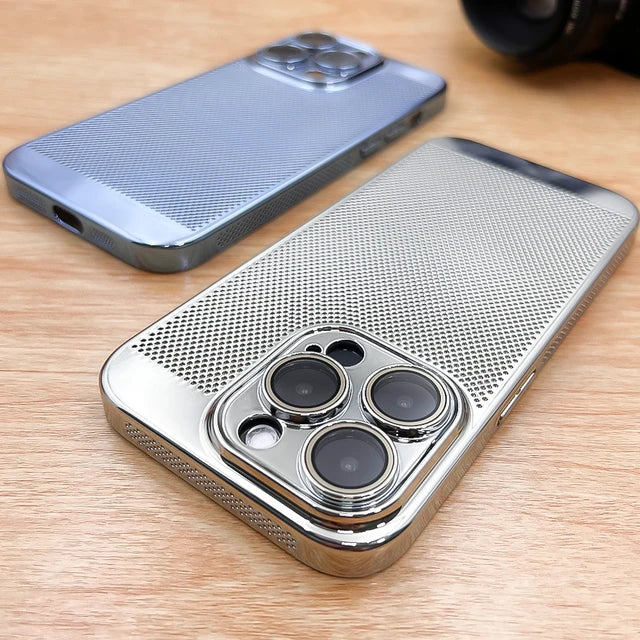 Breathable Mesh Silver iPhone Case