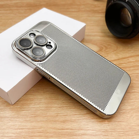 Breathable Mesh Silver iPhone Case