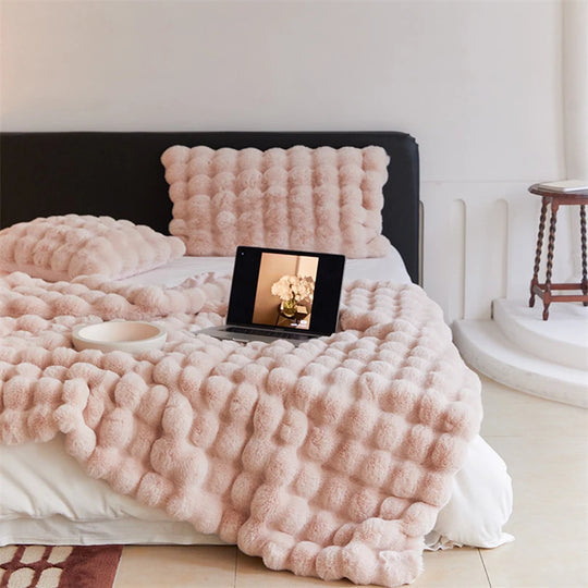 Bubble Fur Bedding Set