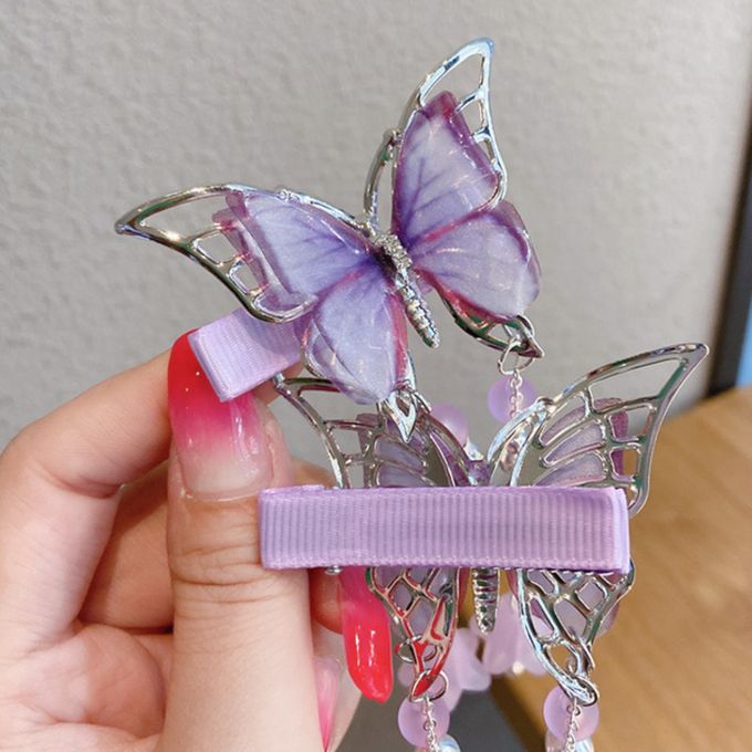 Butterfly Tassel Hair Clips