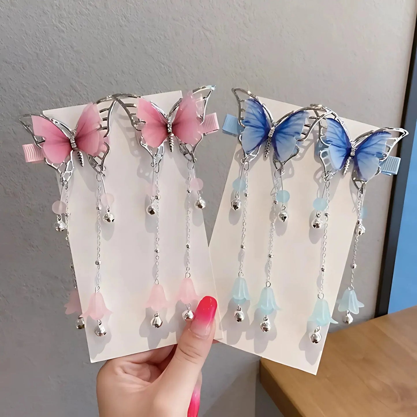 Butterfly Tassel Hair Clips