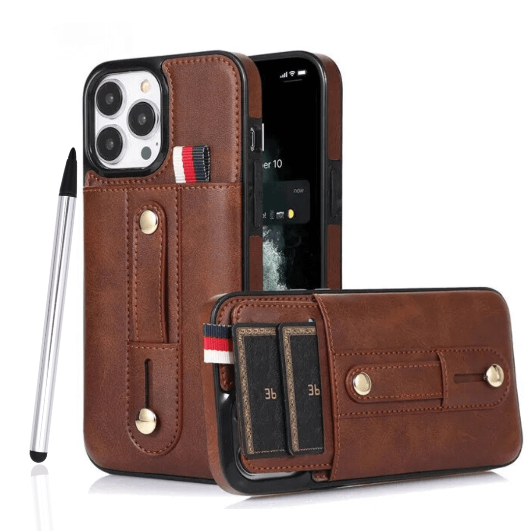 Card Holder iPhone 15 & 14 Case with Pen