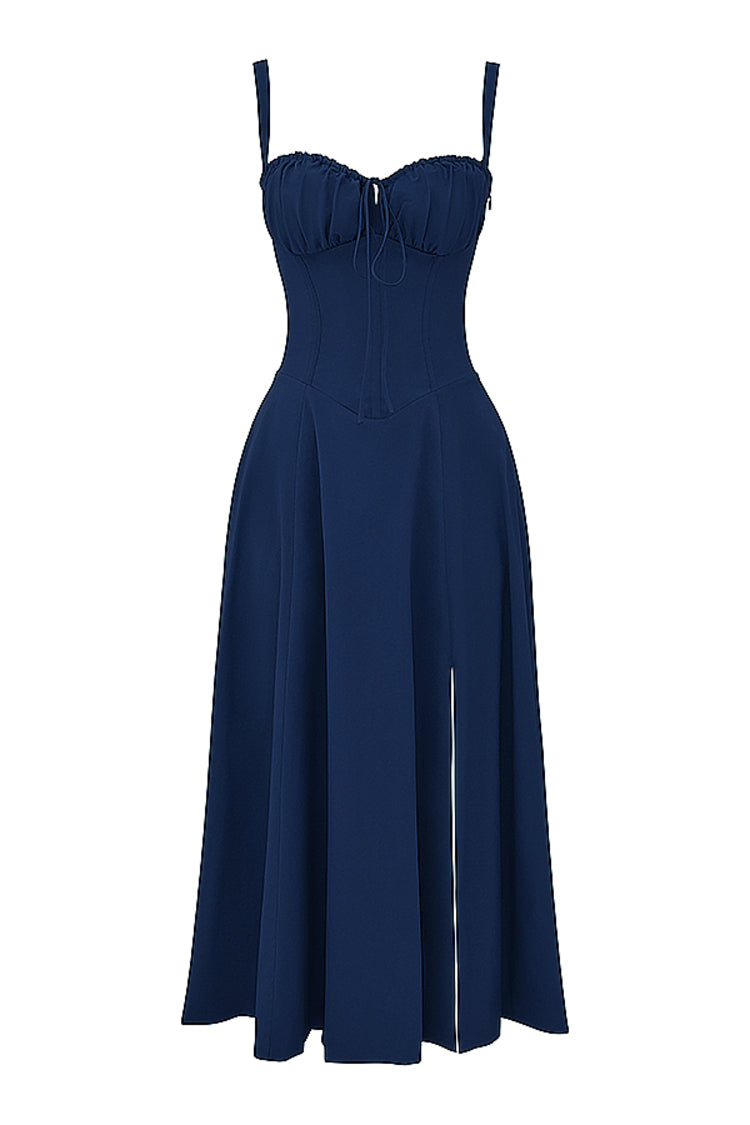 Carmen French Navy Bustier Sundress