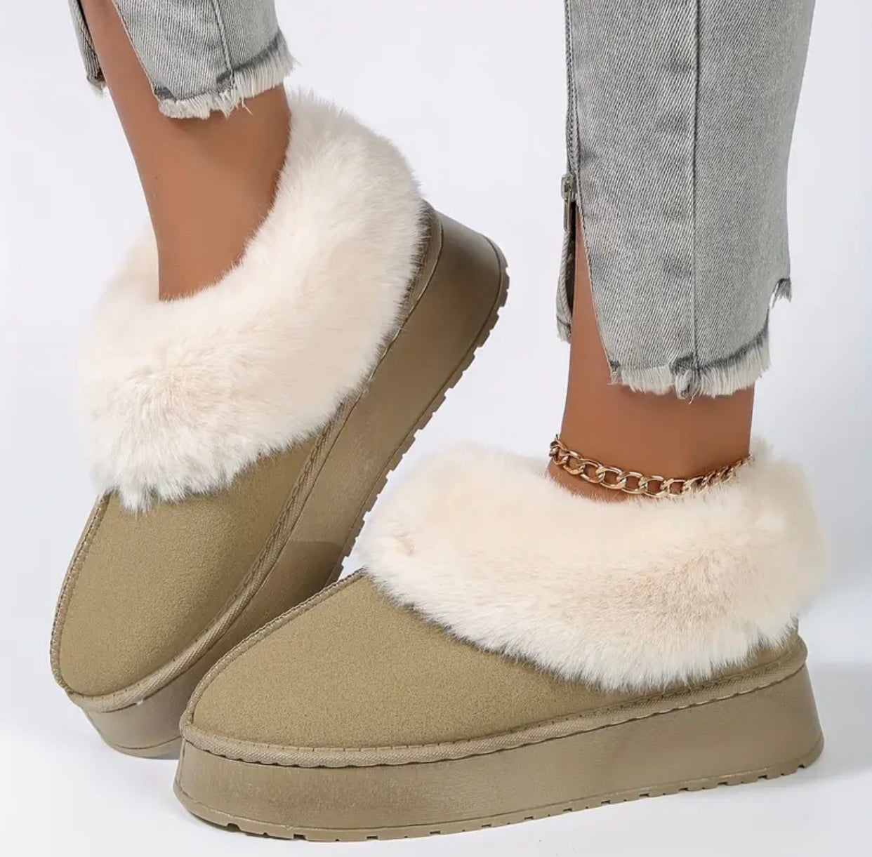 Casual Ankle Fur Shoes