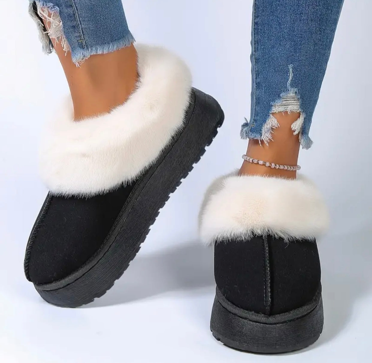 Casual Ankle Fur Shoes