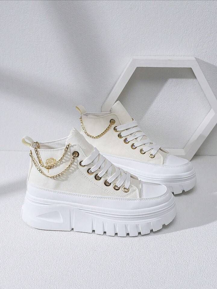 Chain High Top Platform Sneakers